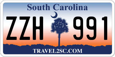 SC license plate ZZH991