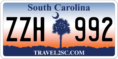 SC license plate ZZH992