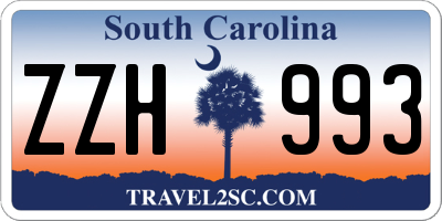 SC license plate ZZH993