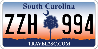 SC license plate ZZH994