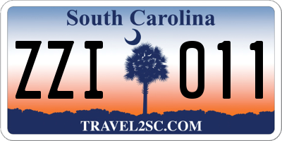 SC license plate ZZI011