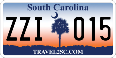 SC license plate ZZI015