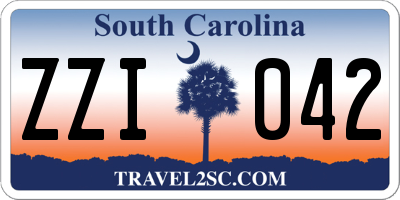 SC license plate ZZI042