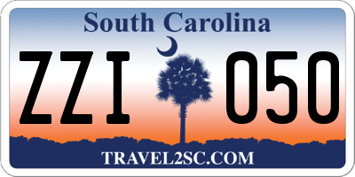 SC license plate ZZI050