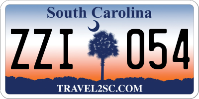 SC license plate ZZI054