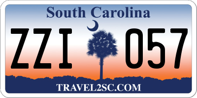 SC license plate ZZI057
