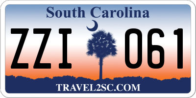 SC license plate ZZI061