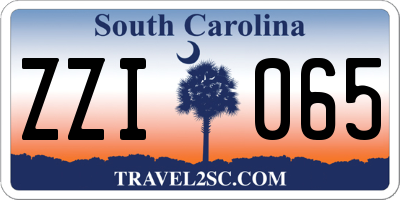 SC license plate ZZI065