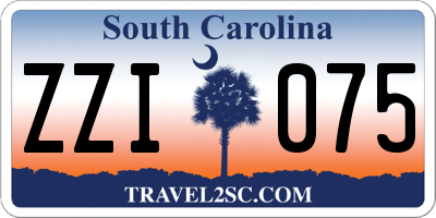 SC license plate ZZI075