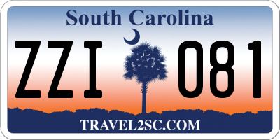 SC license plate ZZI081