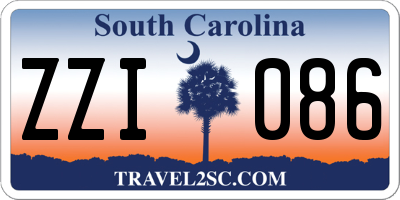 SC license plate ZZI086