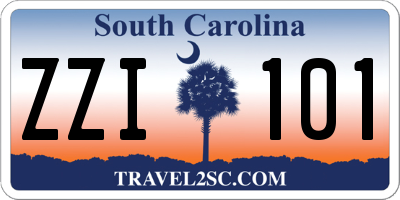 SC license plate ZZI101