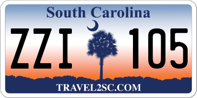 SC license plate ZZI105