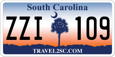 SC license plate ZZI109