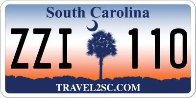 SC license plate ZZI110