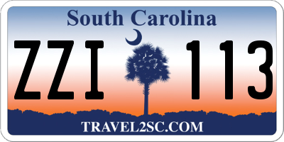 SC license plate ZZI113