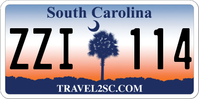 SC license plate ZZI114