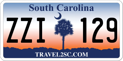 SC license plate ZZI129