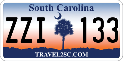 SC license plate ZZI133