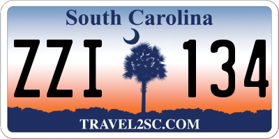 SC license plate ZZI134