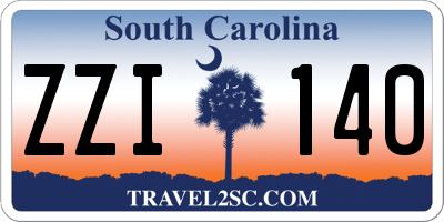 SC license plate ZZI140
