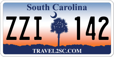 SC license plate ZZI142
