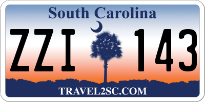 SC license plate ZZI143