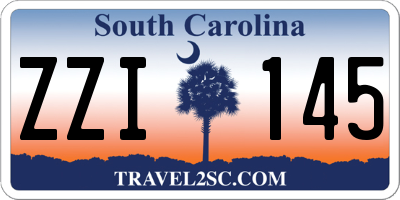 SC license plate ZZI145
