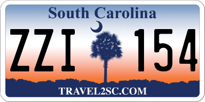 SC license plate ZZI154
