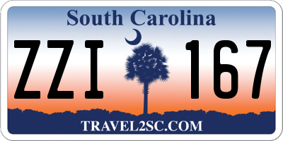 SC license plate ZZI167