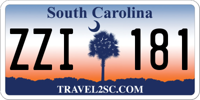 SC license plate ZZI181