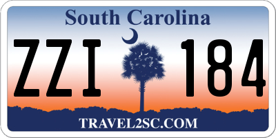SC license plate ZZI184