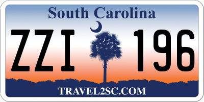 SC license plate ZZI196