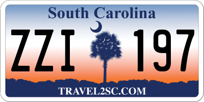SC license plate ZZI197
