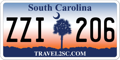 SC license plate ZZI206
