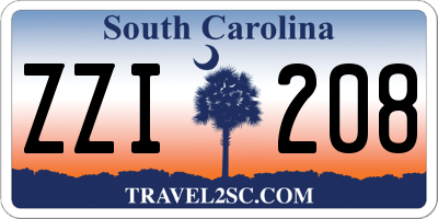 SC license plate ZZI208