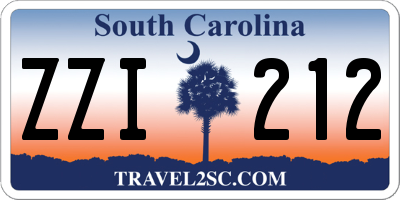 SC license plate ZZI212