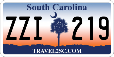 SC license plate ZZI219