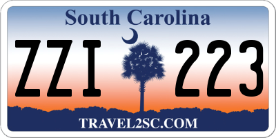 SC license plate ZZI223