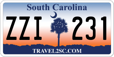 SC license plate ZZI231