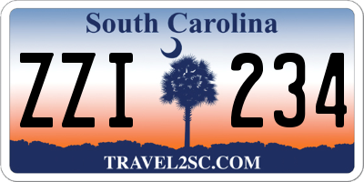 SC license plate ZZI234