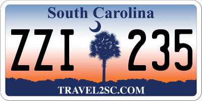 SC license plate ZZI235