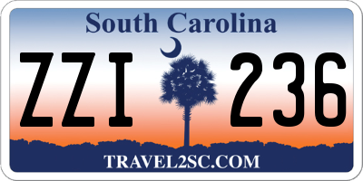 SC license plate ZZI236