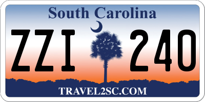 SC license plate ZZI240