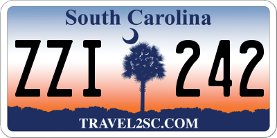 SC license plate ZZI242