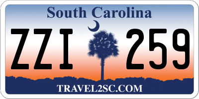 SC license plate ZZI259