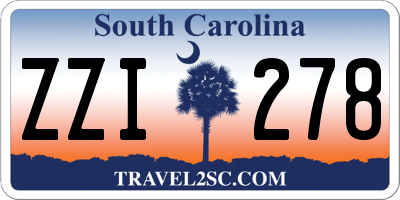 SC license plate ZZI278
