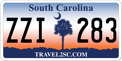 SC license plate ZZI283