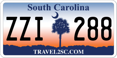 SC license plate ZZI288