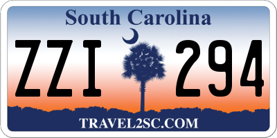SC license plate ZZI294